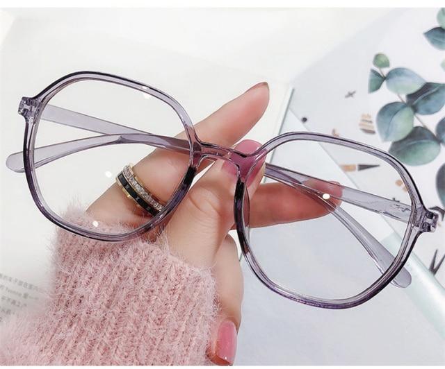 Anti-blue Light Women  Men Reading Glasses Eyestrain Computer Reading TV Glasses Stylish Frame Anti Glasses Men And Women  Retro Big Frame Myopia Eyeglasses Oversized  Ladies Diopter Presbyopia Eyeglasses Frames +1.0 +1.5 +2.0 +2.5 +3.5 +4.0 Stevvex