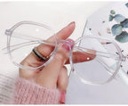Anti-blue Light Women  Men Reading Glasses Eyestrain Computer Reading TV Glasses Stylish Frame Anti Glasses Men And Women  Retro Big Frame Myopia Eyeglasses Oversized  Ladies Diopter Presbyopia Eyeglasses Frames +1.0 +1.5 +2.0 +2.5 +3.5 +4.0 Stevvex