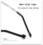 Anti-Light Reading Glasses Metal Foldable Presbyopia Eyewear With Case Thin Magnifying Glasses  Safety Glasses With Clear Anti Fog Scratch Resistant Wrap-Around Lenses No-Slip Grips Glasses For Men Women+3+3.5+4 Stevvex