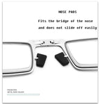 Anti-Light Reading Glasses Metal Foldable Presbyopia Eyewear With Case Thin Magnifying Glasses  Safety Glasses With Clear Anti Fog Scratch Resistant Wrap-Around Lenses No-Slip Grips Glasses For Men Women+3+3.5+4 Stevvex