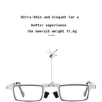 Anti-Light Reading Glasses Metal Foldable Presbyopia Eyewear With Case Thin Magnifying Glasses  Safety Glasses With Clear Anti Fog Scratch Resistant Wrap-Around Lenses No-Slip Grips Glasses For Men Women+3+3.5+4 Stevvex