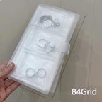 Anti-oxidation Jewelry Organizer Albums Desktop Drawer Storage Transparent Necklace Bracelet Ring Book Holder Jewelry Bag Portable Travel Jewelry Organizer Storage Book for Rings Necklaces Studs And Earrings