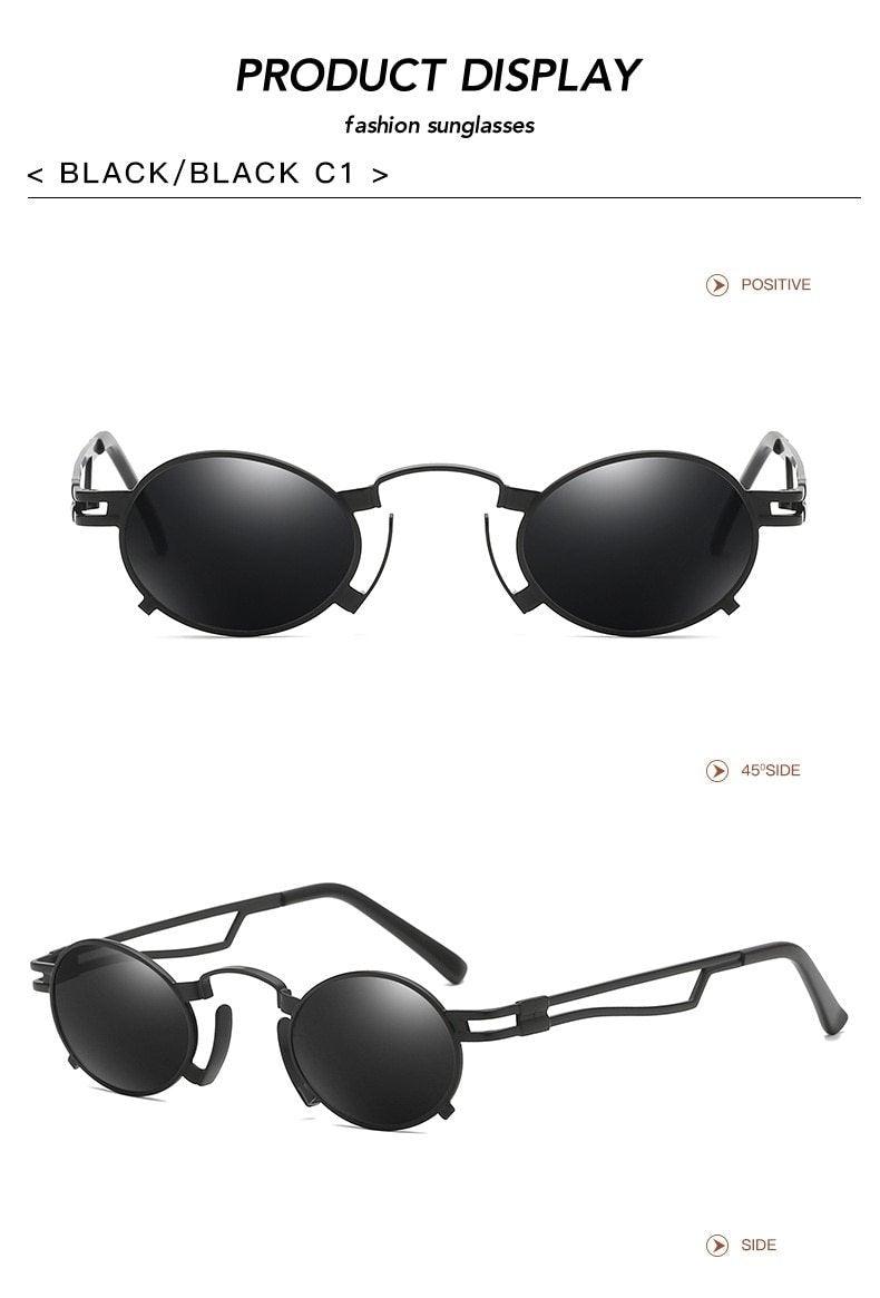 Anti Reflective Retro Eyeglasses Metal Oval Shape  Sunglasses For Women & Men Retro Design  Sun Glasses For Unisex New Colorful Frames New Popular Design Stevvex