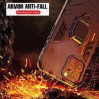 Anti Shock Case For iPhone 11 12 13 14 Pro XR Xs Max X 8 7 6 Plus 5S Magnet Armor Case Cover For iPhone Bumper Back Cover Case Full Protection with Ring Holder & in-Built Kickstand 360 Degree Protection Stevvex