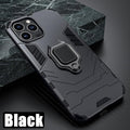 Anti Shock Case For iPhone 11 12 13 14 Pro XR Xs Max X 8 7 6 Plus 5S Magnet Armor Case Cover For iPhone Bumper Back Cover Case Full Protection with Ring Holder & in-Built Kickstand 360 Degree Protection Stevvex