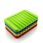 Anti-Skidding Home Improvement Silicone Flexible Bathroom Fixtures Bathroom Hardware Tray Soap Dish for Shower Waterfall Soap Holder Soap Tray Soap Saver Drainer Flexible Silicone For Shower Bathroom Kitchen Counter Top Keep Soap Bars Dry Clean Easy Clean Stevvex