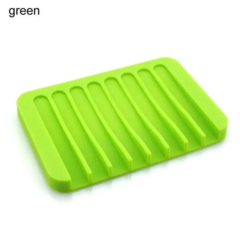 Anti-Skidding Home Improvement Silicone Flexible Bathroom Fixtures Bathroom Hardware Tray Soap Dish for Shower Waterfall Soap Holder Soap Tray Soap Saver Drainer Flexible Silicone For Shower Bathroom Kitchen Counter Top Keep Soap Bars Dry Clean Easy Clean Stevvex