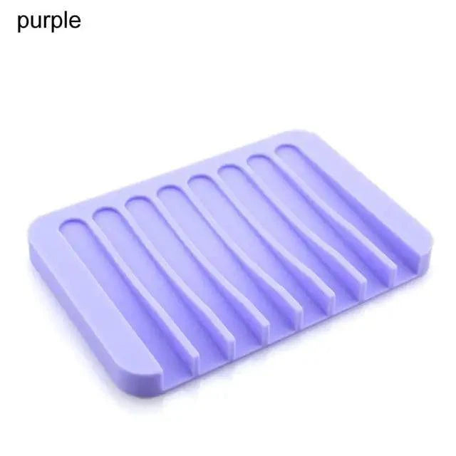 Anti-Skidding Home Improvement Silicone Flexible Bathroom Fixtures Bathroom Hardware Tray Soap Dish for Shower Waterfall Soap Holder Soap Tray Soap Saver Drainer Flexible Silicone For Shower Bathroom Kitchen Counter Top Keep Soap Bars Dry Clean Easy Clean Stevvex