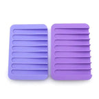 Anti-Skidding Home Improvement Silicone Flexible Bathroom Fixtures Bathroom Hardware Tray Soap Dish for Shower Waterfall Soap Holder Soap Tray Soap Saver Drainer Flexible Silicone For Shower Bathroom Kitchen Counter Top Keep Soap Bars Dry Clean Easy Clean Stevvex