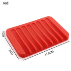 Anti-Skidding Home Improvement Silicone Flexible Bathroom Fixtures Bathroom Hardware Tray Soap Dish for Shower Waterfall Soap Holder Soap Tray Soap Saver Drainer Flexible Silicone For Shower Bathroom Kitchen Counter Top Keep Soap Bars Dry Clean Easy Clean Stevvex