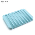 Anti-Skidding Home Improvement Silicone Flexible Bathroom Fixtures Bathroom Hardware Tray Soap Dish for Shower Waterfall Soap Holder Soap Tray Soap Saver Drainer Flexible Silicone For Shower Bathroom Kitchen Counter Top Keep Soap Bars Dry Clean Easy Clean Stevvex