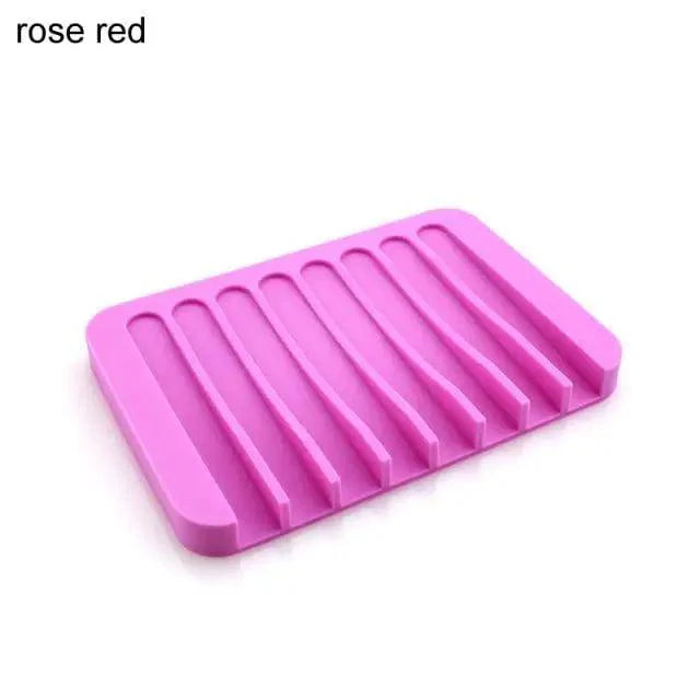 Anti-Skidding Home Improvement Silicone Flexible Bathroom Fixtures Bathroom Hardware Tray Soap Dish for Shower Waterfall Soap Holder Soap Tray Soap Saver Drainer Flexible Silicone For Shower Bathroom Kitchen Counter Top Keep Soap Bars Dry Clean Easy Clean Stevvex