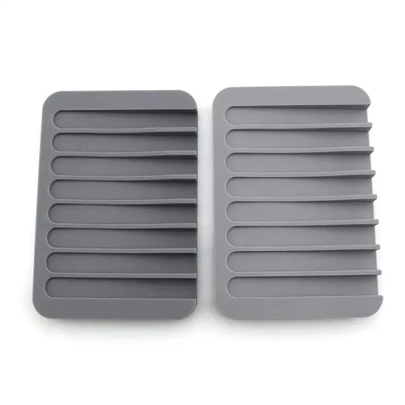 Anti-Skidding Home Improvement Silicone Flexible Bathroom Fixtures Bathroom Hardware Tray Soap Dish for Shower Waterfall Soap Holder Soap Tray Soap Saver Drainer Flexible Silicone For Shower Bathroom Kitchen Counter Top Keep Soap Bars Dry Clean Easy Clean Stevvex