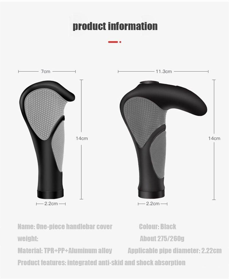 Anti-Slip Handle Bicycle Grips Cuffs Handles For Bicycle Handlebar On The Bike Grips New Generation Bike Handlebar Grip Soft Gel Inserts Shock Resistance Ergonomics Comfort Design Stevvex