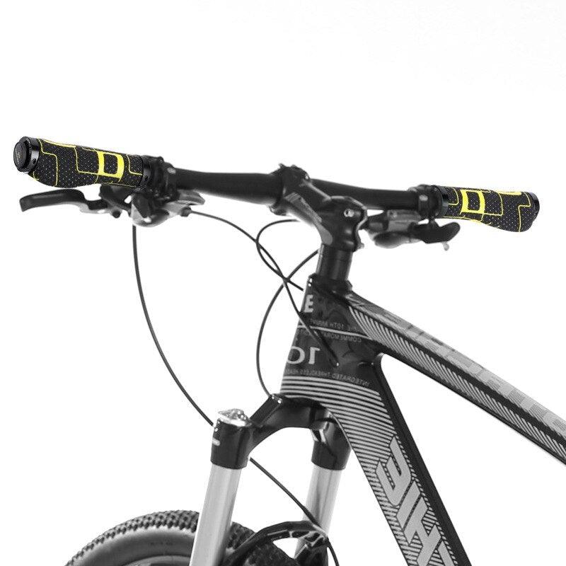 Anti-Slip Handle Bicycle Grips Cuffs Handles For Bicycle Handlebar On The Bike Grips New Generation Bike Handlebar Grip Soft Gel Inserts Shock Resistance Ergonomics Comfort Design Stevvex