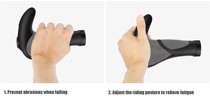 Anti-Slip Handle Bicycle Grips Cuffs Handles For Bicycle Handlebar On The Bike Grips New Generation Bike Handlebar Grip Soft Gel Inserts Shock Resistance Ergonomics Comfort Design Stevvex