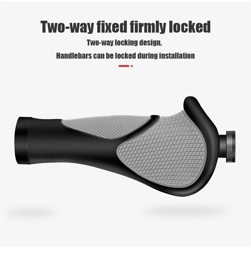 Anti-Slip Handle Bicycle Grips Cuffs Handles For Bicycle Handlebar On The Bike Grips New Generation Bike Handlebar Grip Soft Gel Inserts Shock Resistance Ergonomics Comfort Design Stevvex