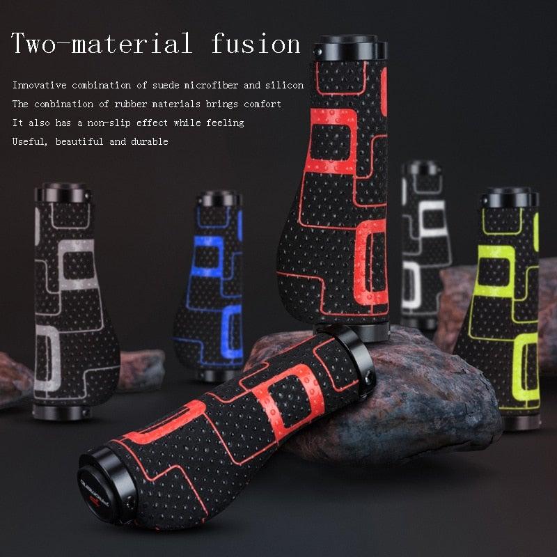 Anti-Slip Handle Bicycle Grips Cuffs Handles For Bicycle Handlebar On The Bike Grips New Generation Bike Handlebar Grip Soft Gel Inserts Shock Resistance Ergonomics Comfort Design Stevvex