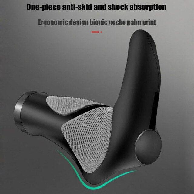 Anti-Slip Handle Bicycle Grips Cuffs Handles For Bicycle Handlebar On The Bike Grips New Generation Bike Handlebar Grip Soft Gel Inserts Shock Resistance Ergonomics Comfort Design Stevvex