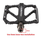 Anti-slip Ultralight Bicycle Pedal Quick Release Pedal Flat 3 Bearings Pedal for Mountain Road Bike Accessories 3 Bearings Mountain Bike Pedals Platform Bicycle Flat Alloy Pedals Pedals Non-Slip Alloy Flat Pedals Stevvex