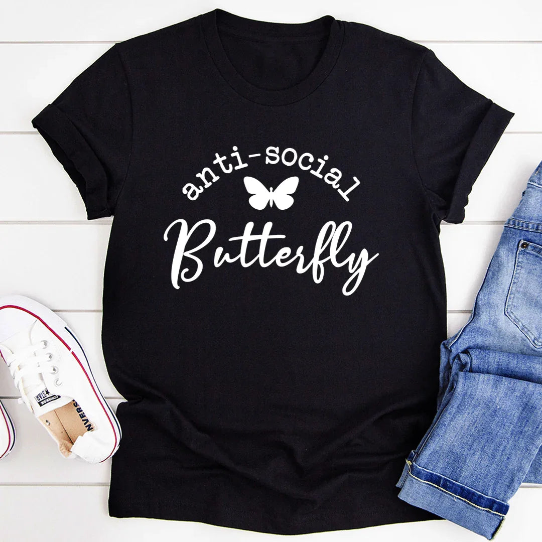 Anti Social Butterfly Tee - SJB-DIAMOND ELITES