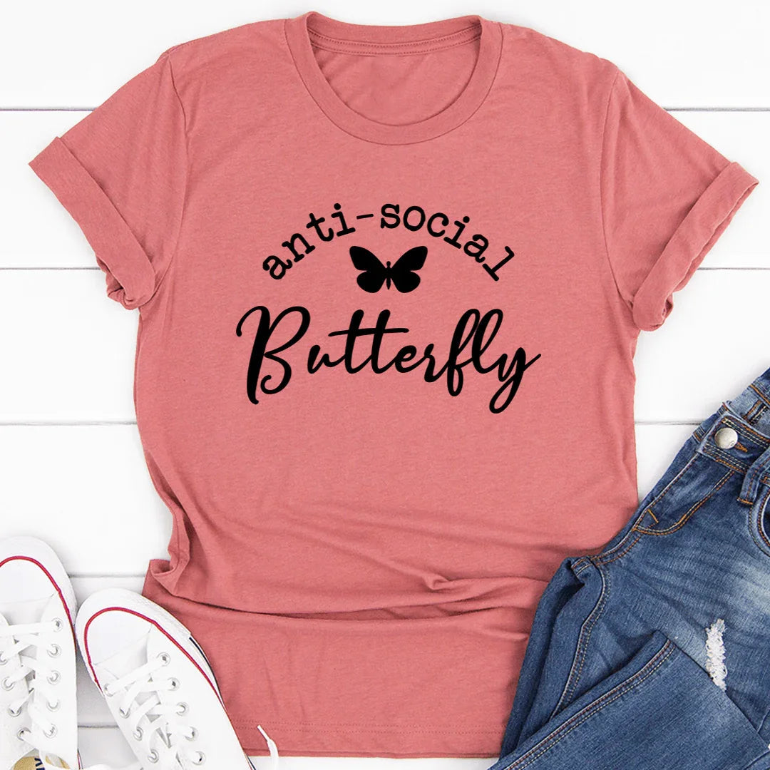 Anti Social Butterfly Tee - SJB-DIAMOND ELITES