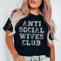 Anti Social Wives Club Tee Peachy Sunday