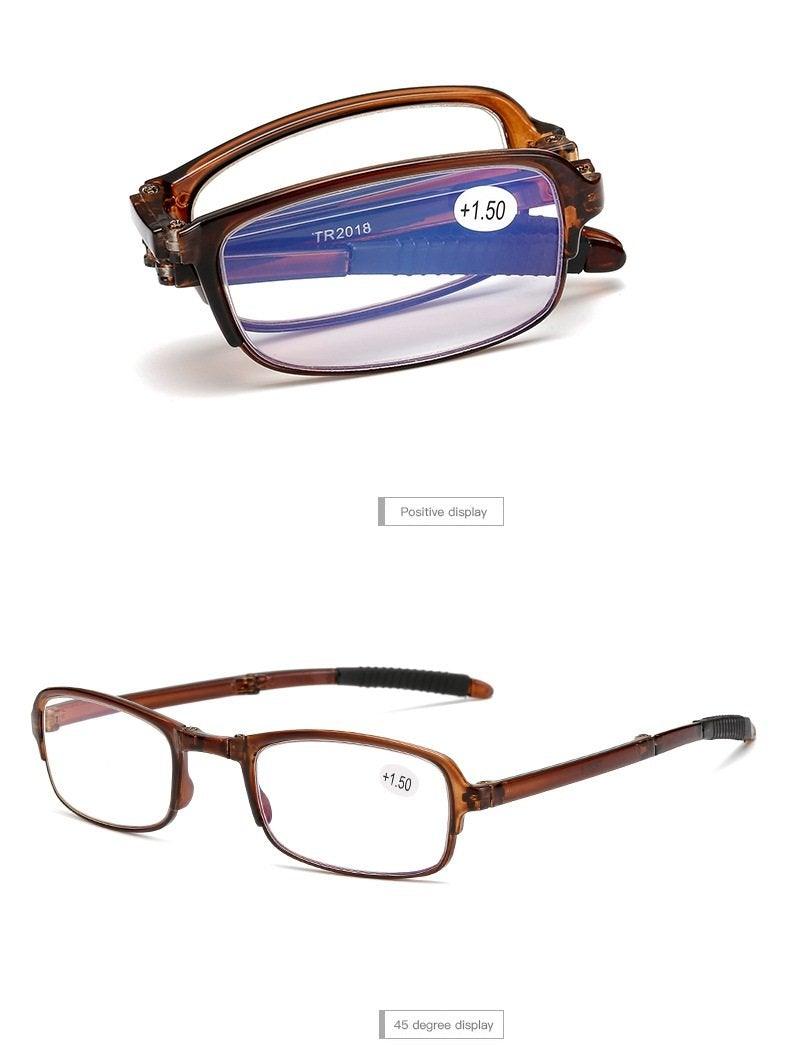 Anti UV Glare Eyestrain Foldable Computer Spring Hinge Readers For Women And  Man Reading Glasses Retro Folding Spectacles Luxury Frame And TR Glasses Blue Light Readers+1.0 +1.5 +2.0 +2.5 +3.0 +3.5 +4.0 Stevvex