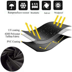 Anti-UV Snow Dust Wind-Proof Tear-Proof Anti-Fading Furniture Cover Chair Dust Cover Storage Bag Outdoor Garden Patio Furniture Protector Waterproof Dustproof Chair Seat Protection Cover Stevvex