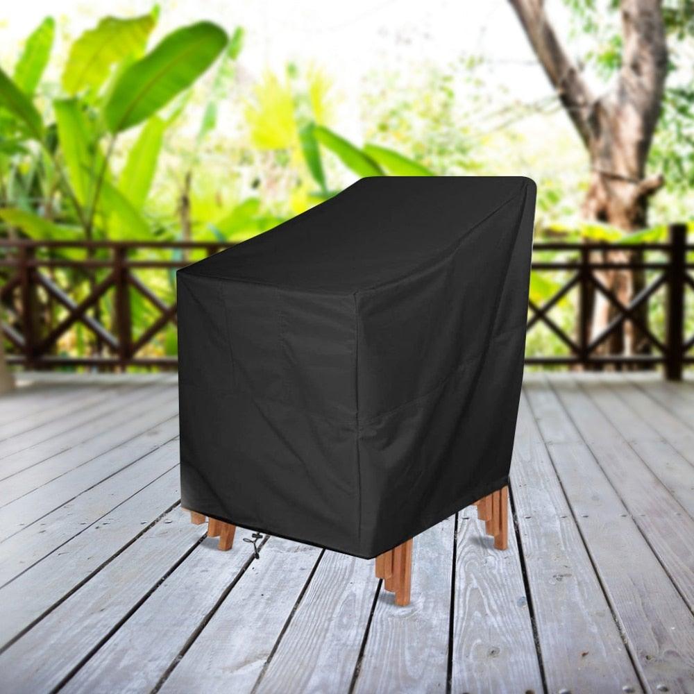 Anti-UV Snow Dust Wind-Proof Tear-Proof Anti-Fading Furniture Cover Chair Dust Cover Storage Bag Outdoor Garden Patio Furniture Protector Waterproof Dustproof Chair Seat Protection Cover Stevvex