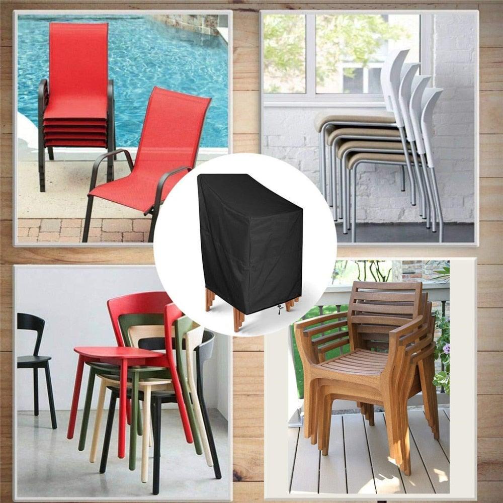 Anti-UV Snow Dust Wind-Proof Tear-Proof Anti-Fading Furniture Cover Chair Dust Cover Storage Bag Outdoor Garden Patio Furniture Protector Waterproof Dustproof Chair Seat Protection Cover Stevvex