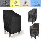 Anti-UV Snow Dust Wind-Proof Tear-Proof Anti-Fading Furniture Cover Chair Dust Cover Storage Bag Outdoor Garden Patio Furniture Protector Waterproof Dustproof Chair Seat Protection Cover Stevvex