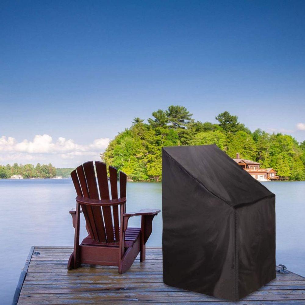 Anti-UV Snow Dust Wind-Proof Tear-Proof Anti-Fading Furniture Cover Chair Dust Cover Storage Bag Outdoor Garden Patio Furniture Protector Waterproof Dustproof Chair Seat Protection Cover Stevvex