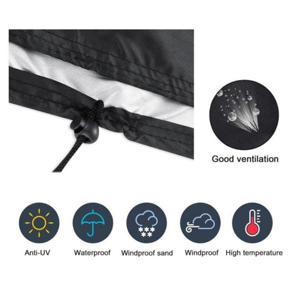 Anti-UV Snow Dust Wind-Proof Tear-Proof Anti-Fading Furniture Cover Chair Dust Cover Storage Bag Outdoor Garden Patio Furniture Protector Waterproof Dustproof Chair Seat Protection Cover Stevvex