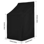 Anti-UV Snow Dust Wind-Proof Tear-Proof Anti-Fading Furniture Cover Chair Dust Cover Storage Bag Outdoor Garden Patio Furniture Protector Waterproof Dustproof Chair Seat Protection Cover Stevvex