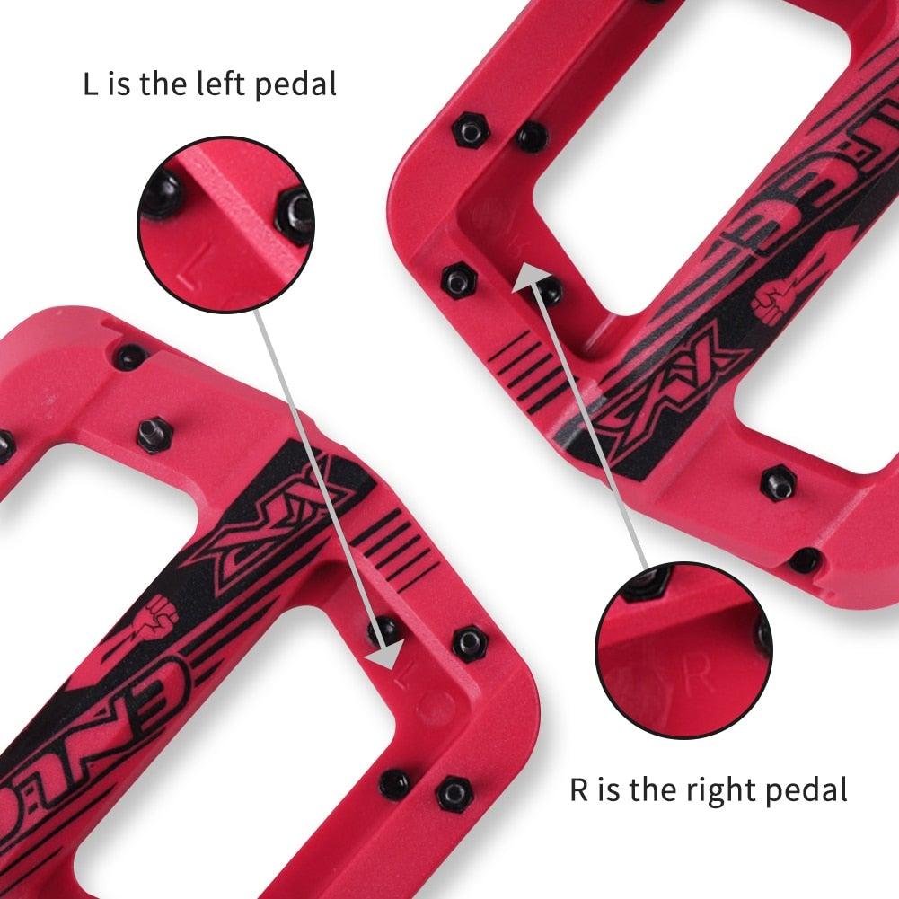 Anti-Vibration Mountain Bike Pedal Anti-Skid Lightweight Nylon Fiber Bicycle Pedal Board High-Strength Anti-Skid Bicycle Pedal New Nylon Fabric Anti Slip Durable Mountain Bike Flat Pedals Stevvex