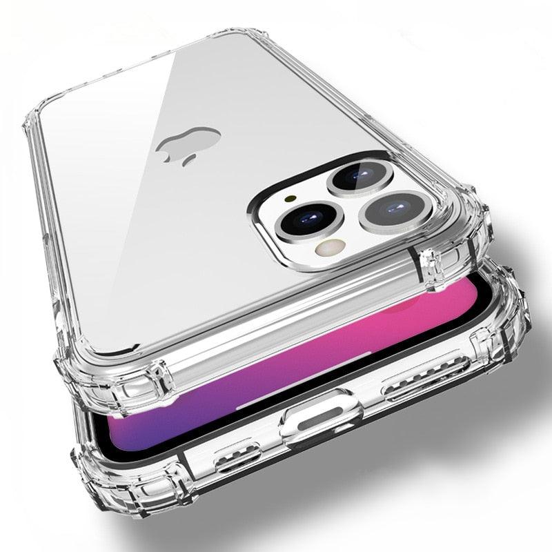 Anti-Yellow Clear Soft Case for Iphone 14 Pro Max 12 11 13 Pro 14 Plus Shockproof Mobile Phone Cover for Iphone14 Slim Soft Edge Shockproof Protective Case for iPhone Stevvex