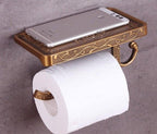 Antique Brass Toilet Paper Holder Bathroom Mobile Holder Toilet Tissue Paper Roll Holder Bathroom Storage Rack Accessory Bronze Toilet Paper Holder Antique Brass Toilet Paper Towel Holder Premium Wall Mounted Bathroom Paper Holder With Shelf And Hook Stevvex