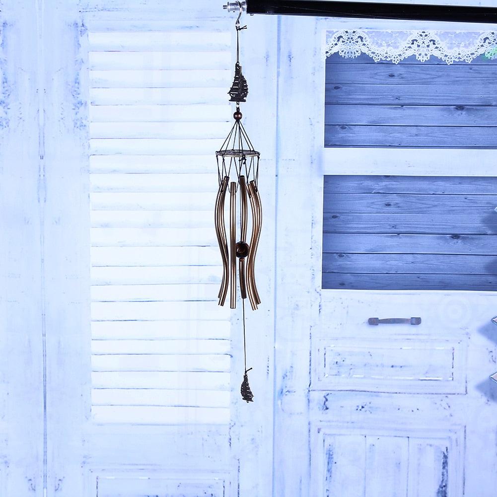 Antique Wind Chimes Amazing Grace Deep Tuned Amazing Grace Bells Wind-chime Chapel Bells Resonant Door Wall Hanging Home Décor Deep Tone Resonant Sound Church Bell Wind Chime Stevvex