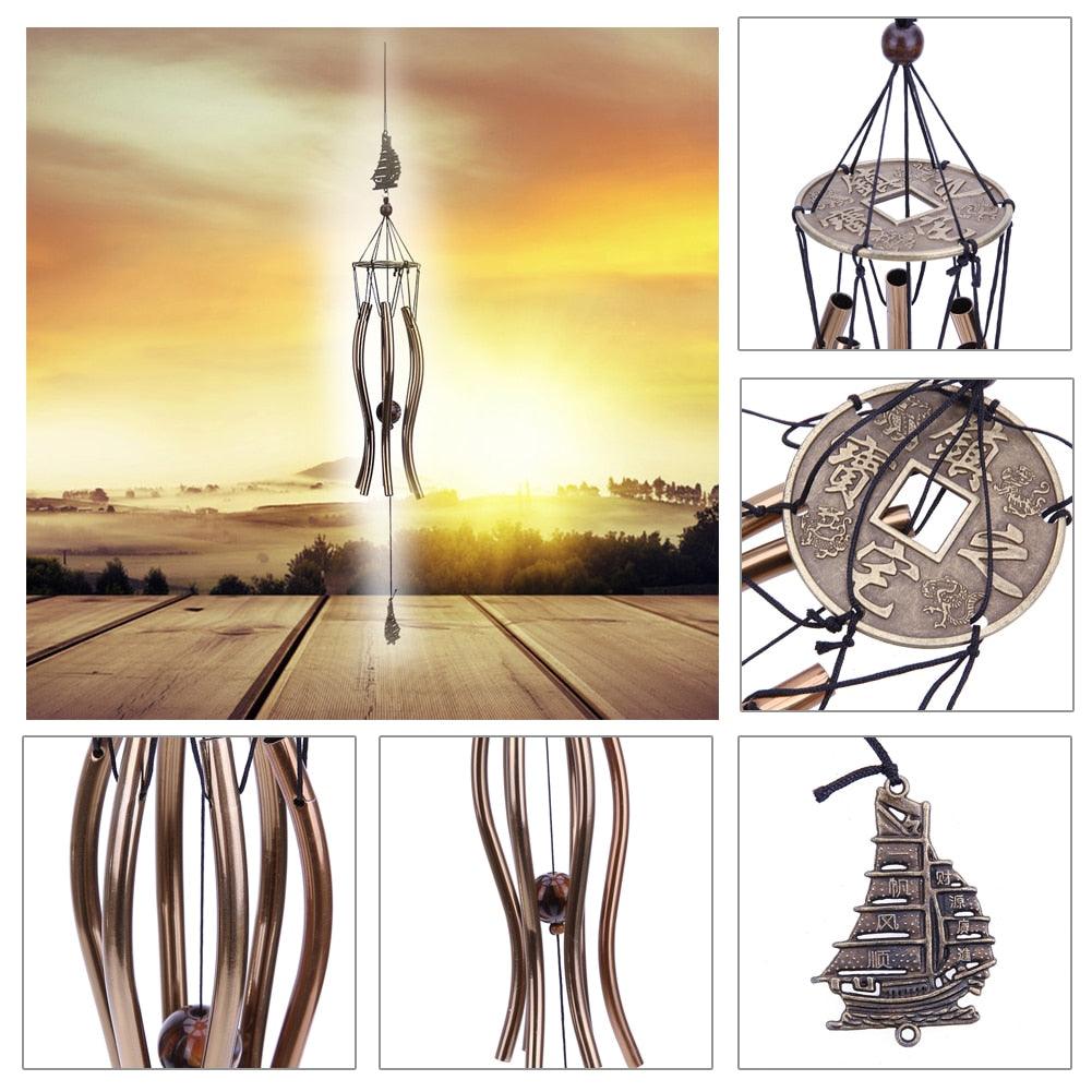 Antique Wind Chimes Amazing Grace Deep Tuned Amazing Grace Bells Wind-chime Chapel Bells Resonant Door Wall Hanging Home Décor Deep Tone Resonant Sound Church Bell Wind Chime Stevvex