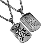 Alpha Omega Dog Tag Necklace KingdomWear
