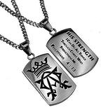 Alpha Omega Dog Tag Necklace KingdomWear