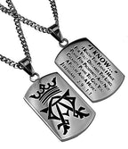Alpha Omega Dog Tag Necklace KingdomWear
