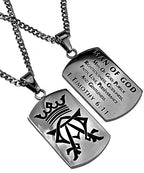 Alpha Omega Dog Tag Necklace KingdomWear