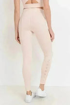 Highwaist Hybrid Mesh & Lattice Straps Full Pocket Leggings