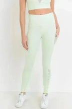 Highwaist Hybrid Mesh & Lattice Straps Full Pocket Leggings