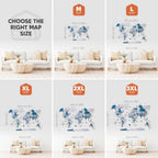 3D Wooden World Map Aqua Enjoy The Wood