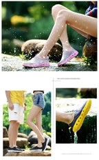 Aqua Shoes Unisex Casual Fashion Mesh Breathable Quick Dry Outdoor Rubber Sole Slip Water Shoes For Beach Water Sports Lightweight Slip On Walking Shoes Stevvex