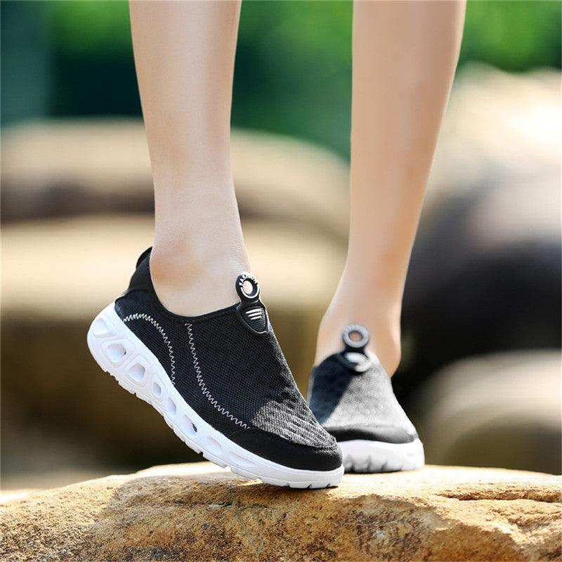 Aqua Shoes Unisex Casual Fashion Mesh Breathable Quick Dry Outdoor Rubber Sole Slip Water Shoes For Beach Water Sports Lightweight Slip On Walking Shoes Stevvex