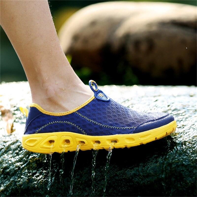 Aqua Shoes Unisex Casual Fashion Mesh Breathable Quick Dry Outdoor Rubber Sole Slip Water Shoes For Beach Water Sports Lightweight Slip On Walking Shoes Stevvex